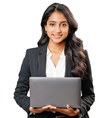 Student with laptop