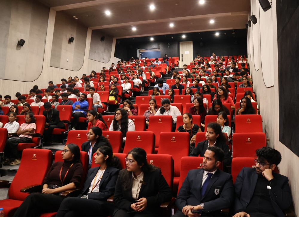 Students in the campus auditorium