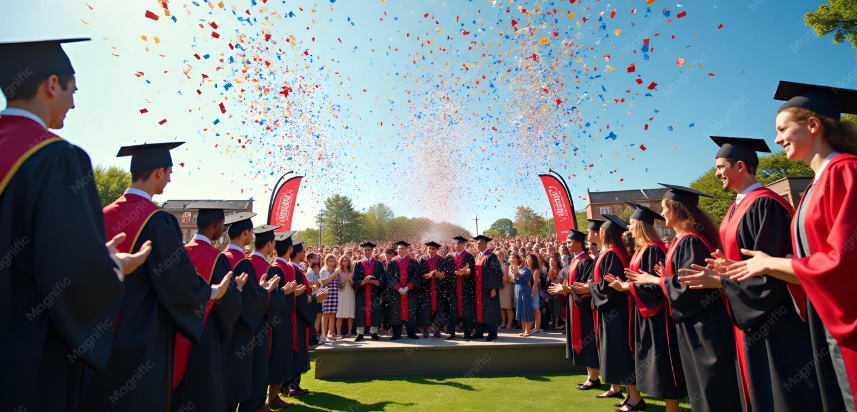 Memorable milestone outdoor graduation ceremony
